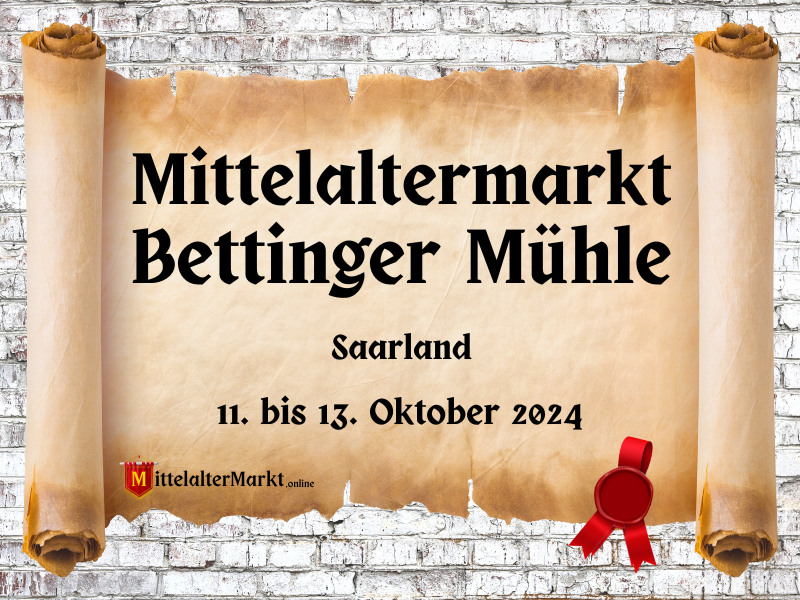 2. Mittelaltermarkt Bettinger Mühle in Schmelz (SL) 2024
