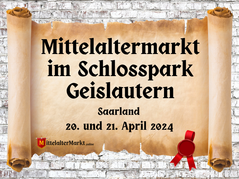 Mittelaltermarkt im Schlosspark Geislautern in Völklingen-Geislautern (SL) 2024