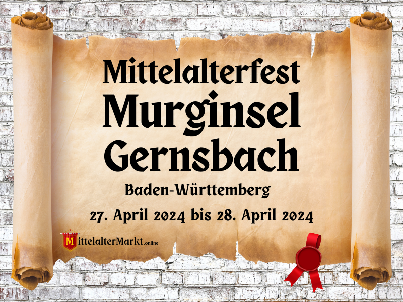 Mittelalterfest auf der Murginsel in Gernsbach (BW) 2024