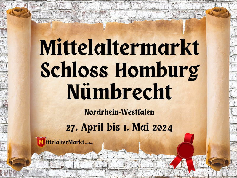 Mittelaltermarkt auf Schloss Homburg in Nümbrecht (NW) 2024