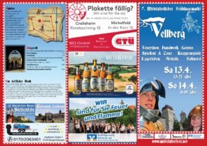 Programm des 7. Mittelalterlichen Frühlingsmarktes in Vellberg (BW) 2024
