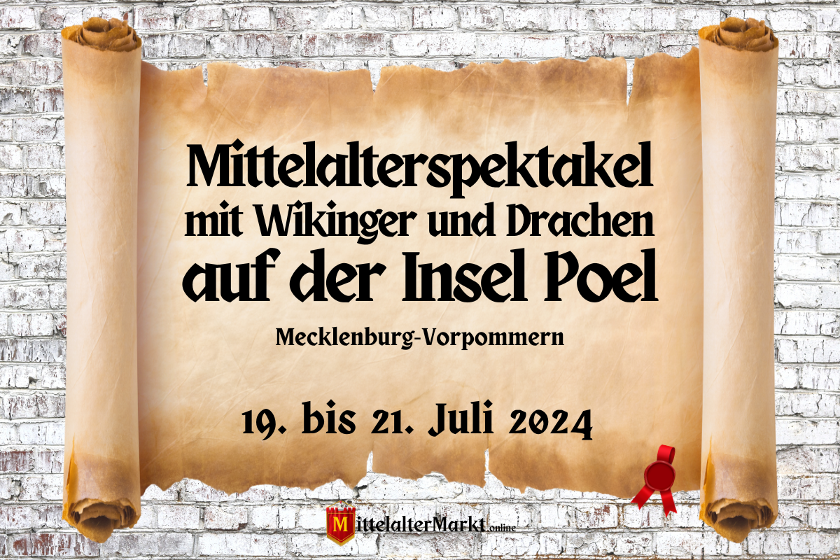Mittelalterspektakel mit Wikinger und Drachen auf der Insel Poel 2024