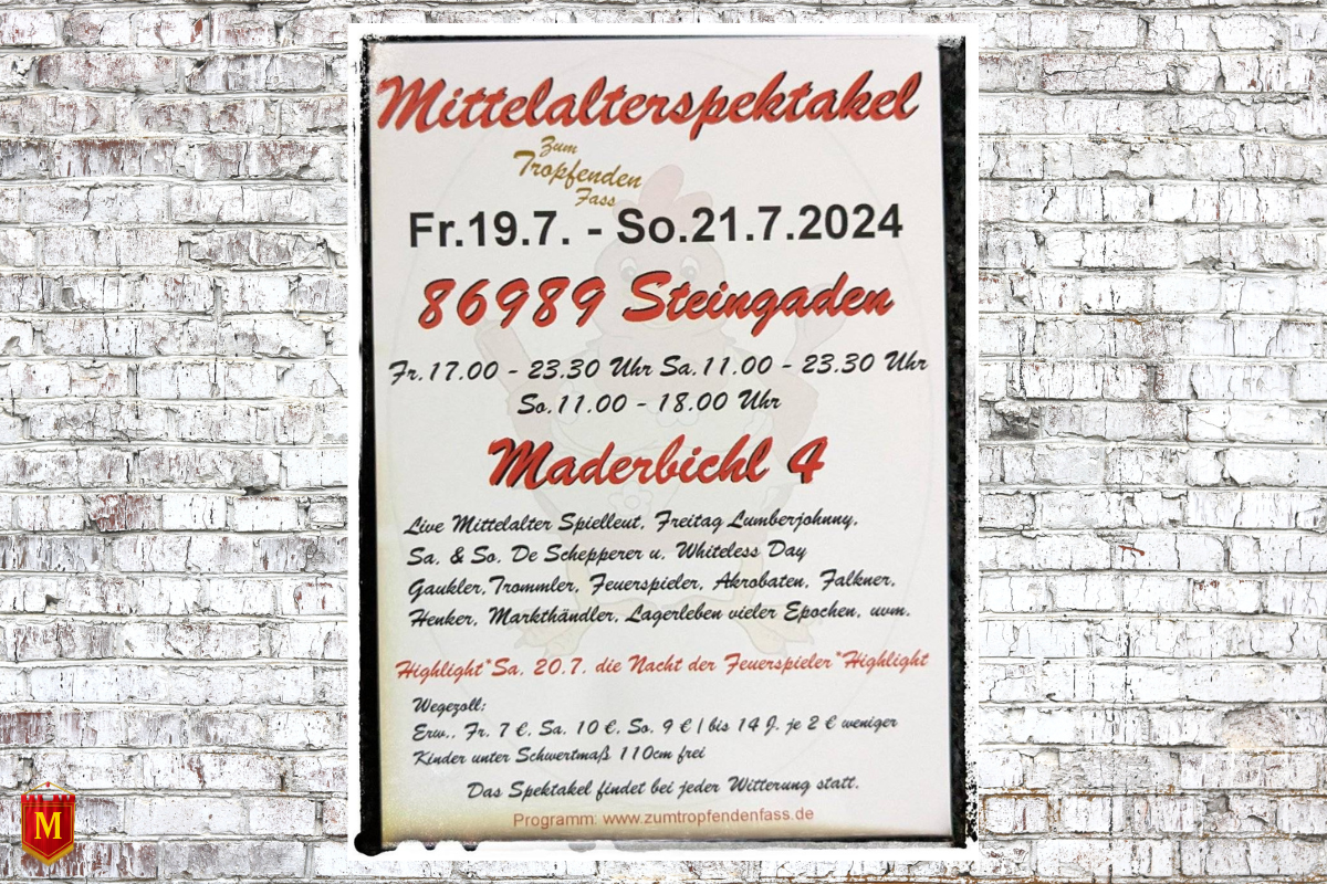 Mittelalterspektakel in Steingaden 2024