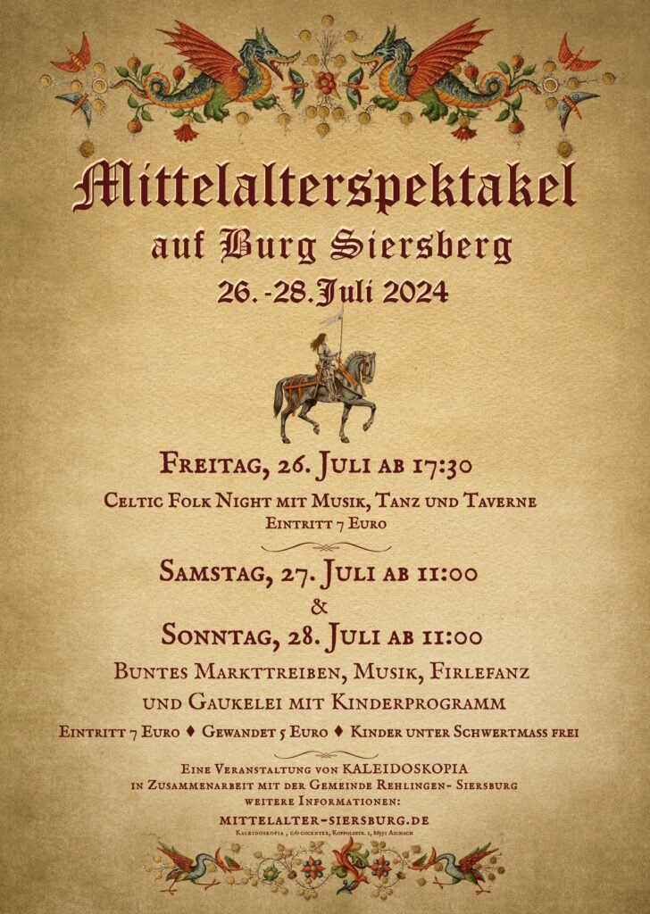 Mittelalterspektakel auf Burg Siersberg 2024