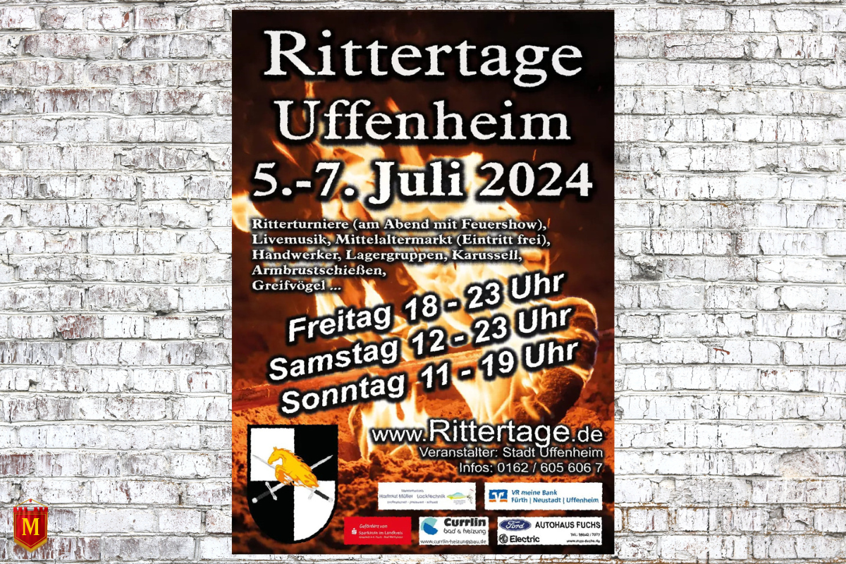 Rittertage in Uffenheim, Mittelaltermarkt + Ritterturniere 2024