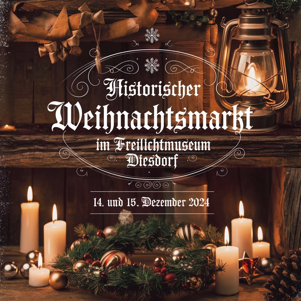 Historischer Weihnachtsmarkt im Freilichtmuseum Diesdorf 2024