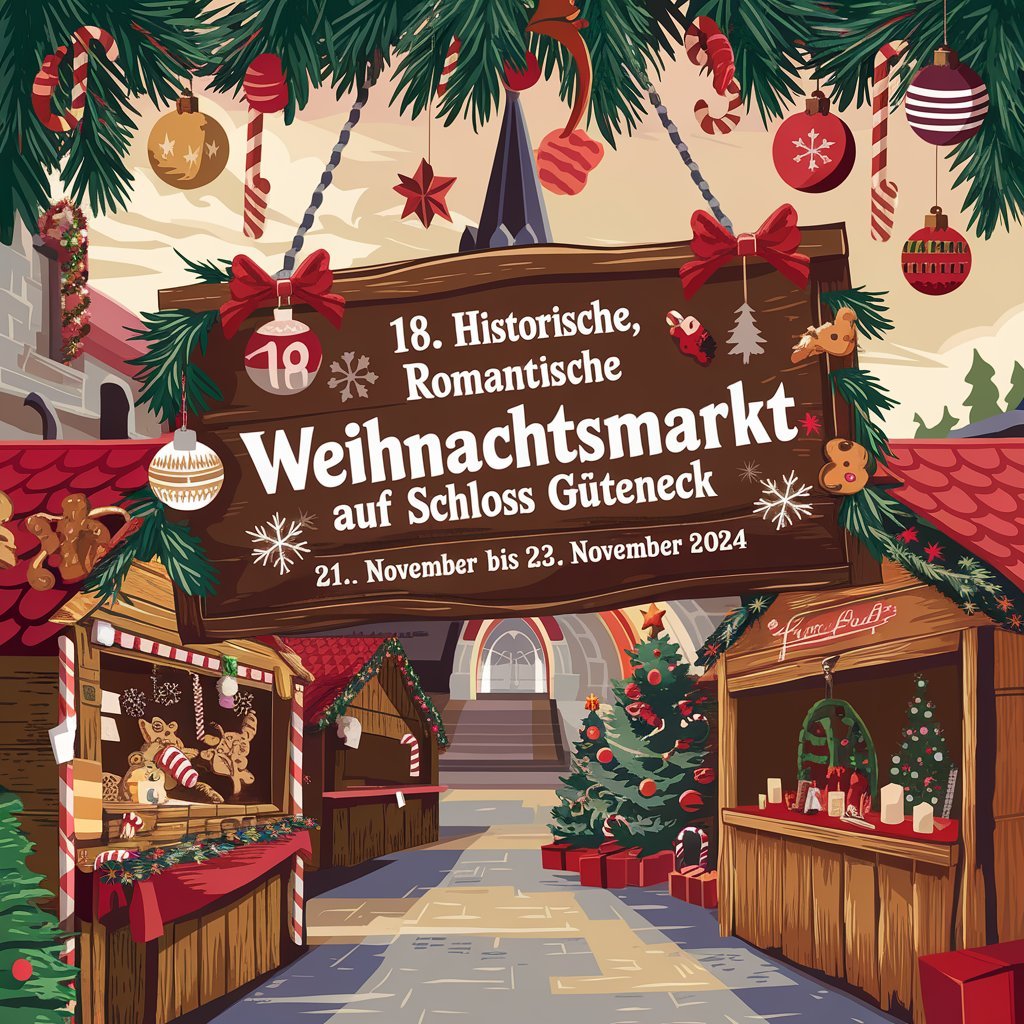 18. historische, romantische Weihnachtsmarkt auf Schloss Guteneck 2024