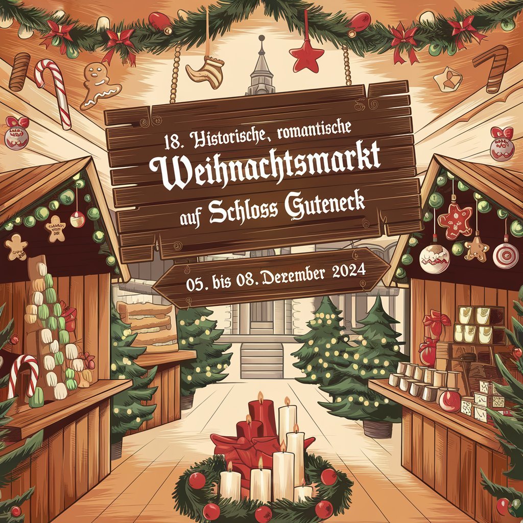 18. historische, romantische Weihnachtsmarkt auf Schloss Guteneck | 05. - 08 Dez. 2024