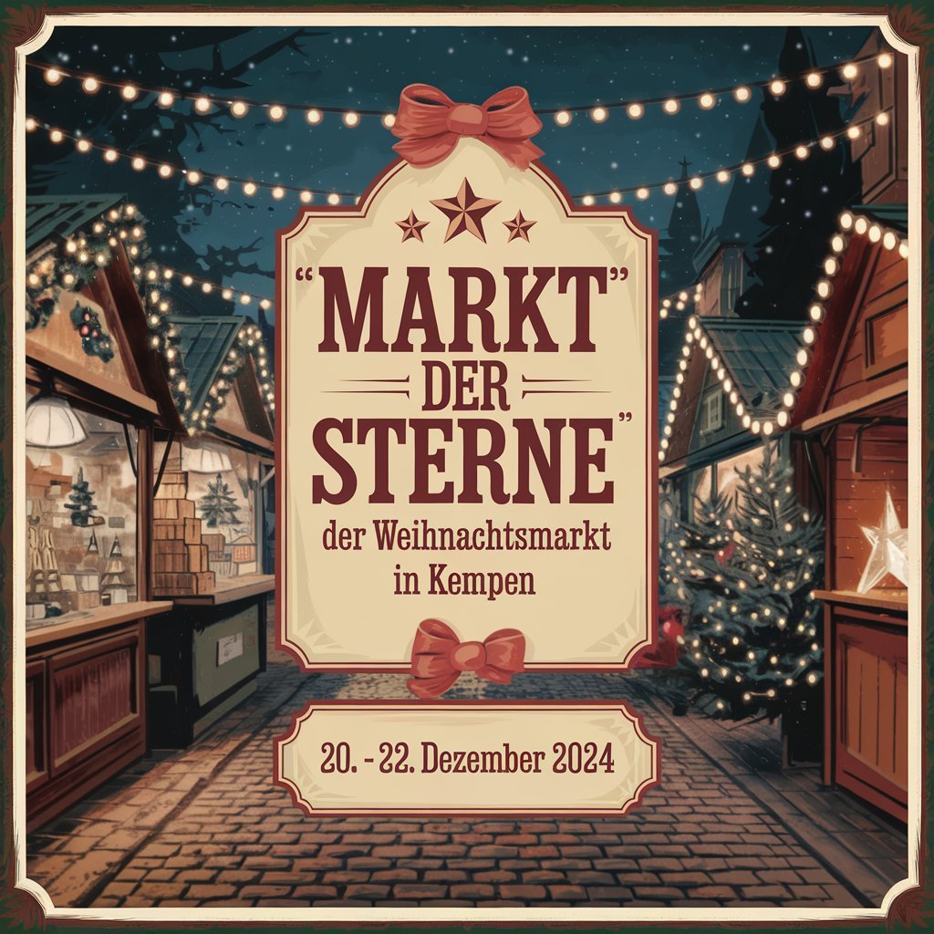 „Markt der Sterne“ Der Weihnachtsmarkt in Kempen 2024