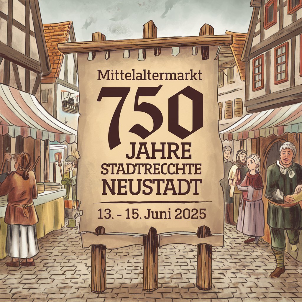 Mittelaltermarkt 750 Jahre Stadtrechte Neustadt