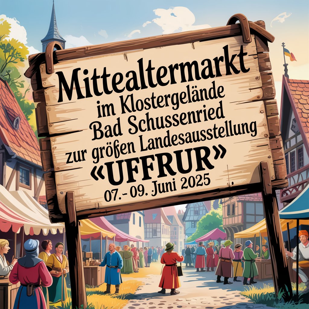 Mittelaltermarkt im Klostergelände Bad Schussenried zur großen Landesausstellung „UFFRUR“