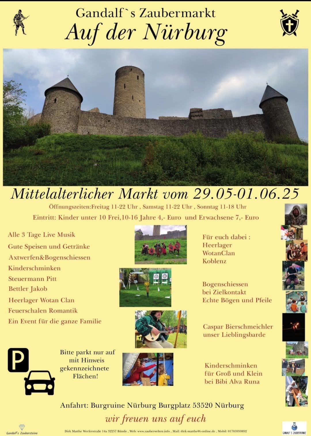 Mittelalterlicher Markt auf der Burgruine Nürburg 2025