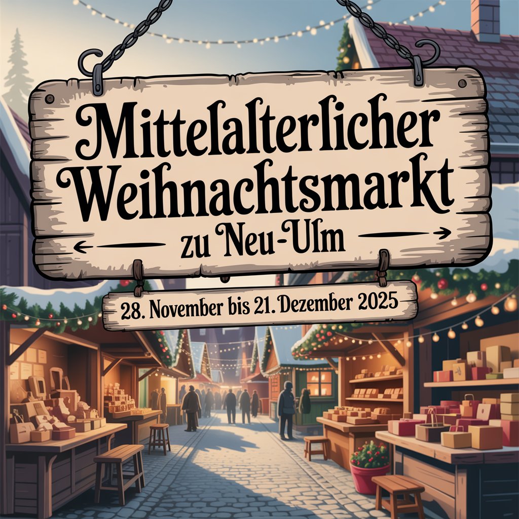 Mittelalterlicher Weihnachtsmarkt zu Neu-Ulm 2025