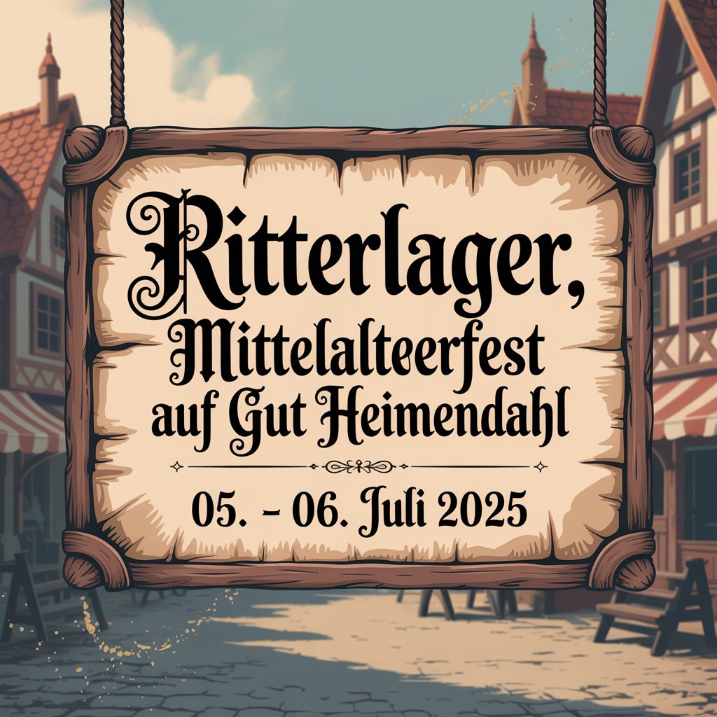 Ritterlager, Mittelalterfest auf Gut Heimendahl 2025