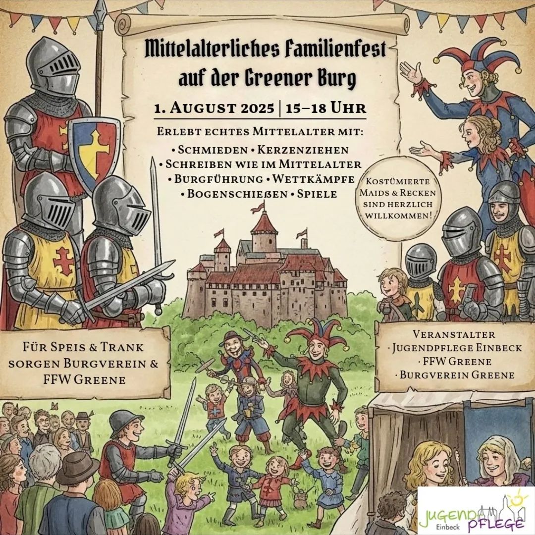 Mittelalterliches Familienfest auf der Greener Burg 2025