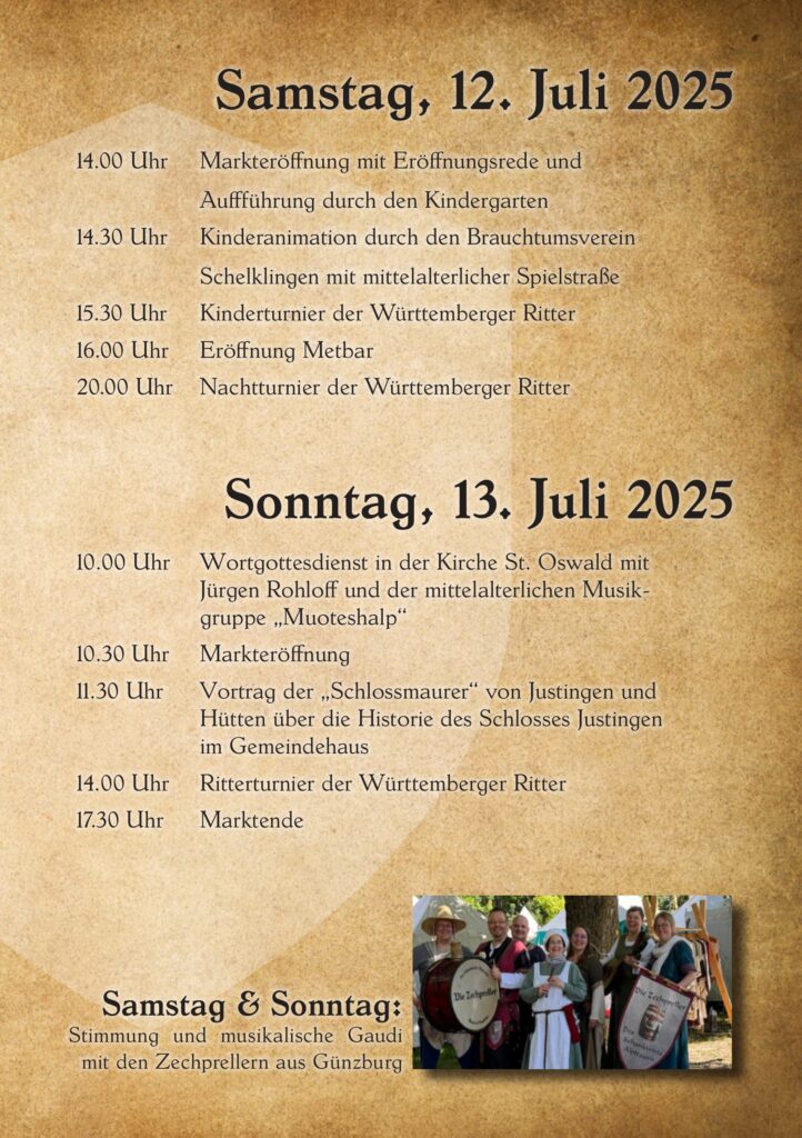 35 Jahre Justingen – Ritterturnier und Mittelaltermarkt