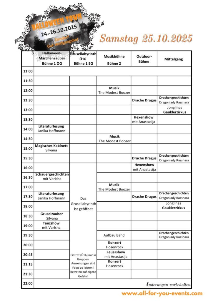 Mittelalter Fantasy Halloween Markt 2025