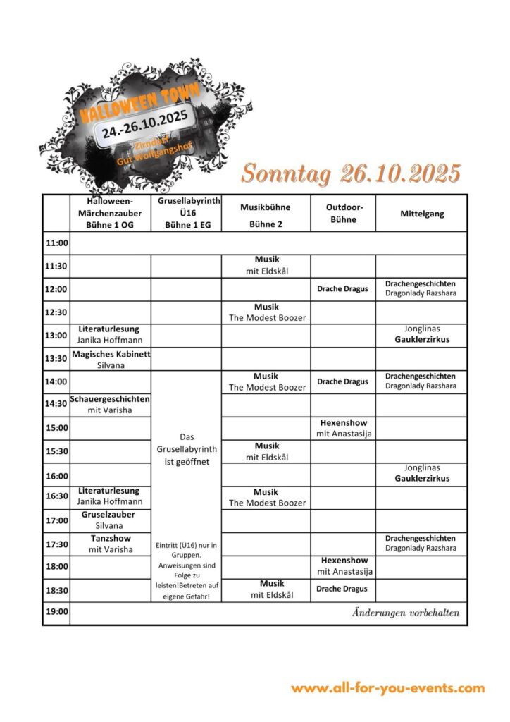 Mittelalter Fantasy Halloween Markt 2025