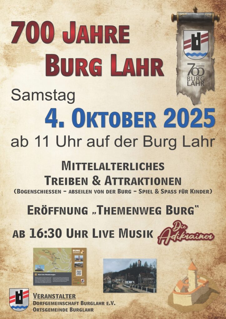 700 Jahrfeier Burg Lahr