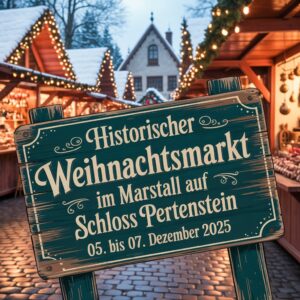 Historischer Weihnachtsmarkt im Marstall auf Schloss Pertenstein 2025