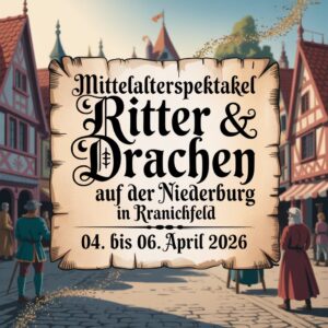 Mittelalterspektakel Ritter & Drachen auf der Niederburg in Kranichfeld 2026