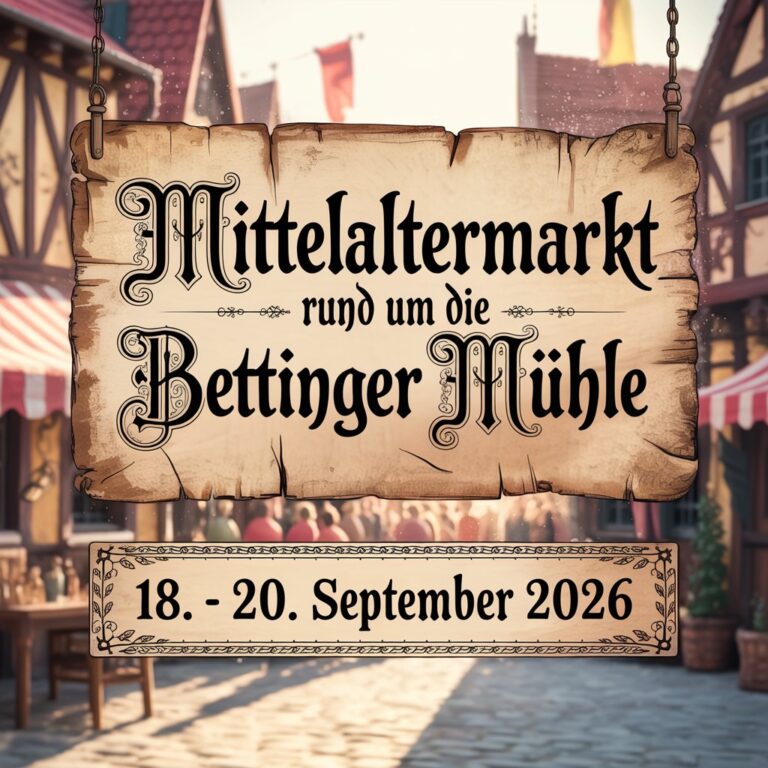 Mittelaltermarkt rund um die Bettinger Mühle in Schmelz 2026