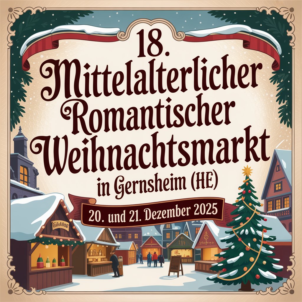 18. Mittelalterlicher Romantischer Weihnachtsmarkt in Gernsheim 2025