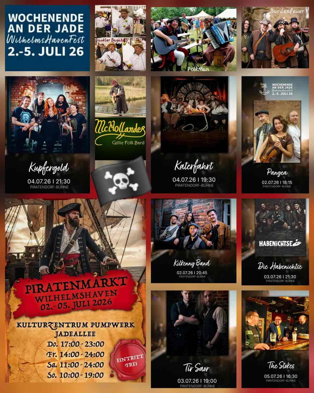 6. Historisches Piratenfest mit Mittelalterdorf Wilhelmshaven 2026