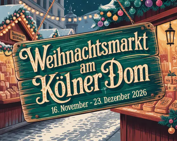 Weihnachtsmarkt am Kölner Dom 2026