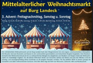 Mittelalterlicher Weihnachtsmarkt auf Burg Landeck 2025