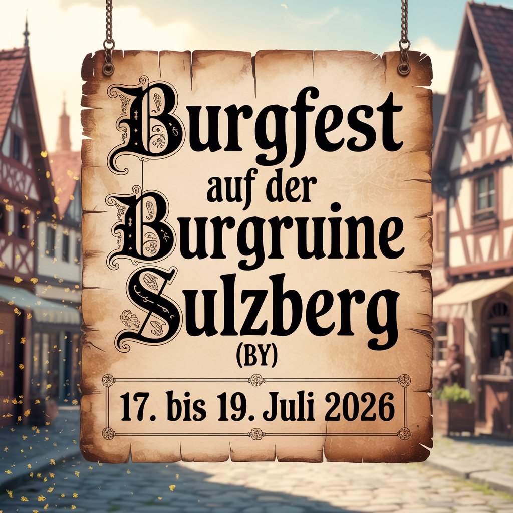 Burgfest auf der Burgruine Sulzberg 2026