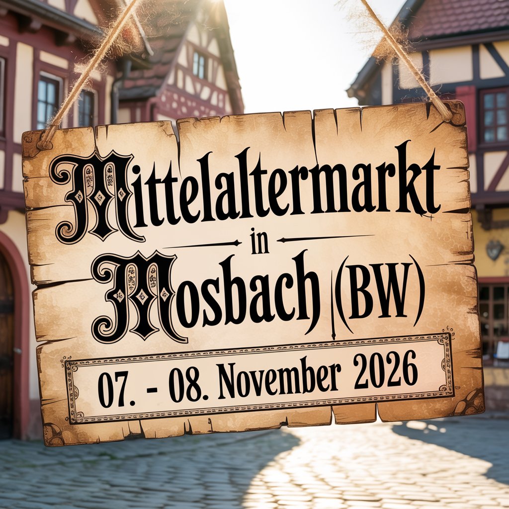 Mittelaltermarkt in Mosbach 2026