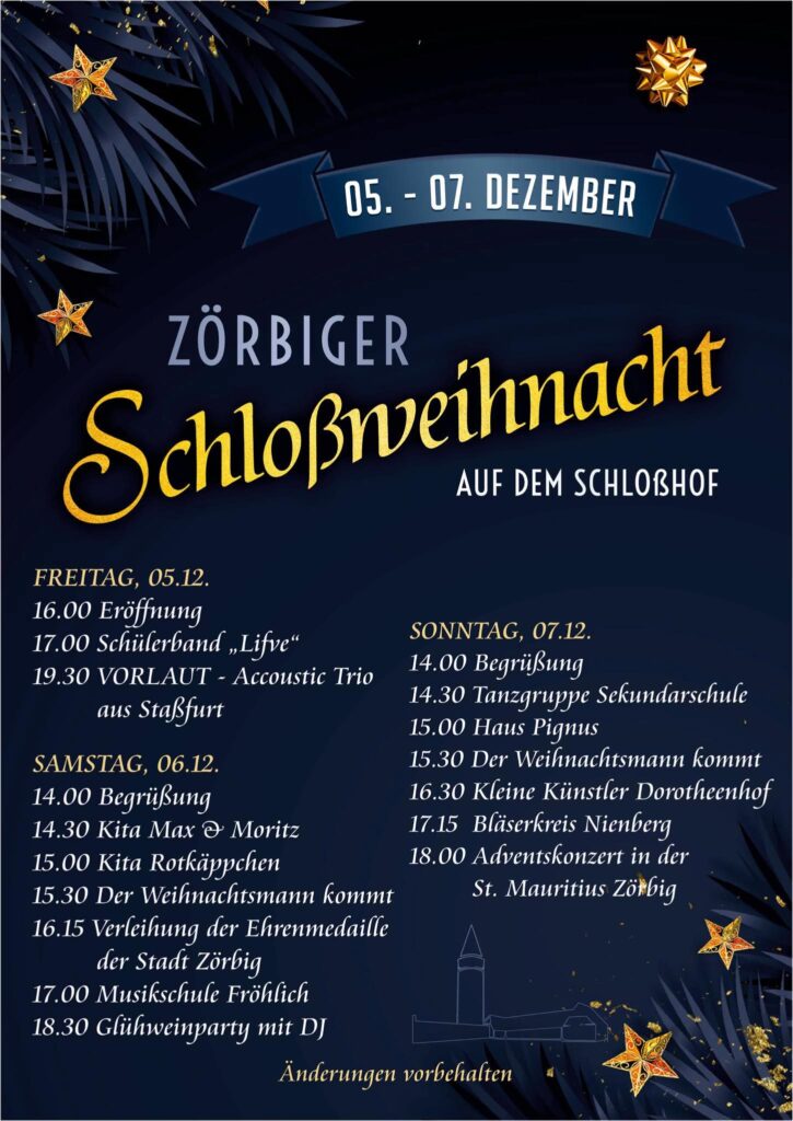 Zörbiger Schlossweihnacht 2025