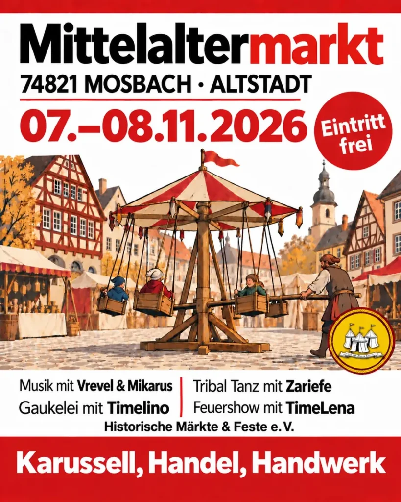 Mittelaltermarkt in Mosbach 2026