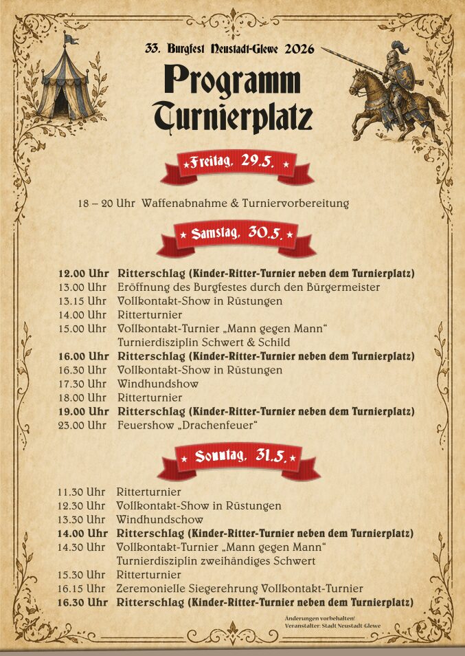 33. Burgfest Neustadt-Glewe 2026