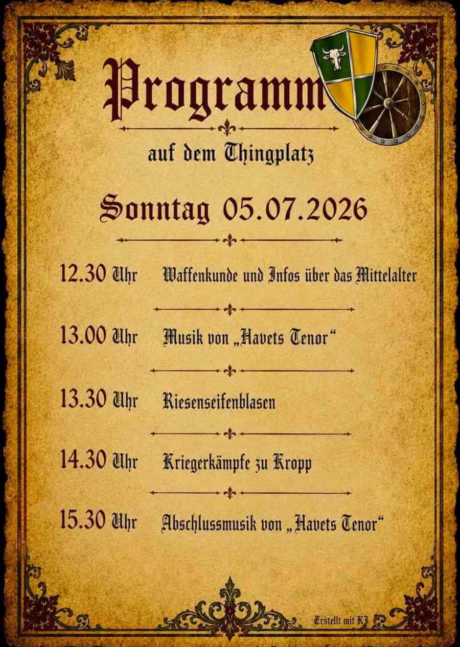 Mittelaltermarkt Kropp 2026