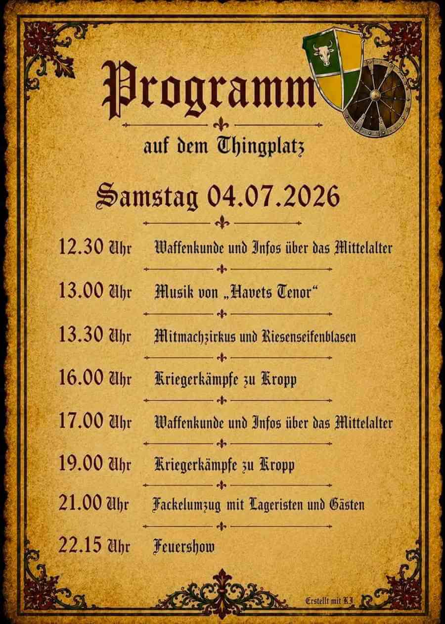 Mittelaltermarkt Kropp 2026