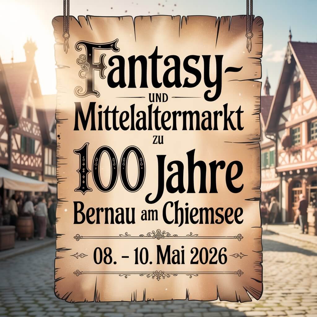 Fantasy- und Mittelaltermarkt zu 1100 Jahre Bernau am Chiemsee 2026