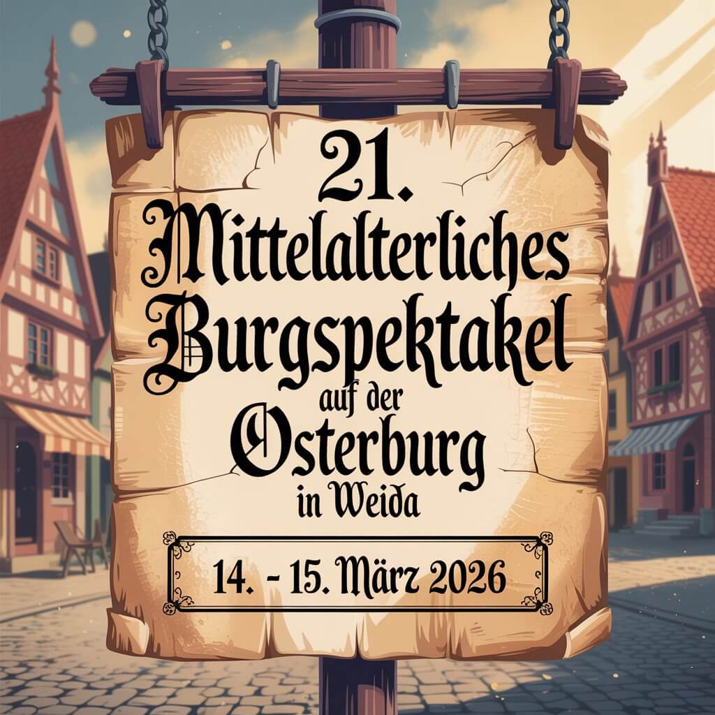 21. Mittelalterliches Burgspektakel auf der Osterburg in Weida 2026