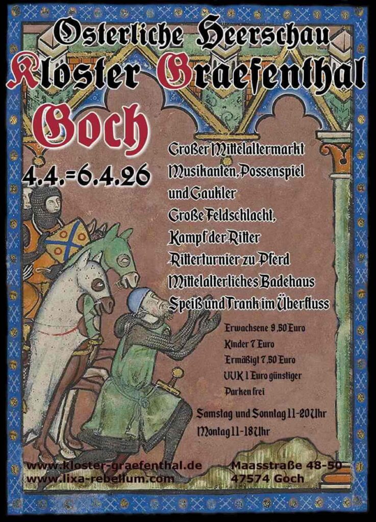 Mittelalterlicher Ostermarkt im Kloster Graefenthal 2026