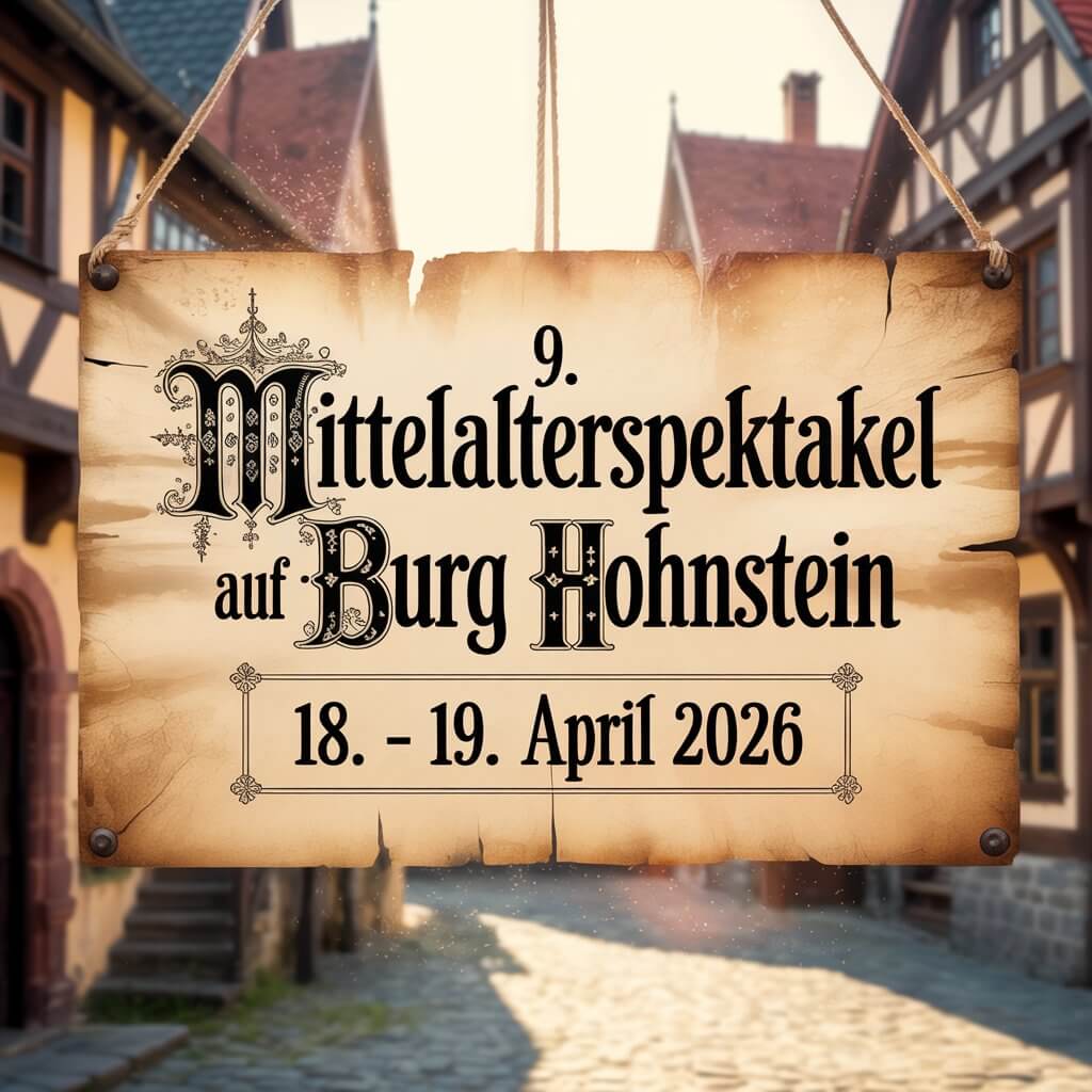 9. Mittelalterspektakel auf Burg Hohnstein 2026