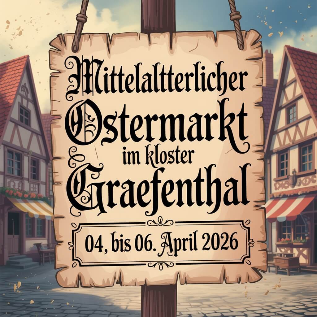 Mittelalterlicher Ostermarkt im Kloster Graefenthal 2026
