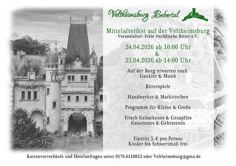 Mittelalterfest auf der Veltheimsburg 2026