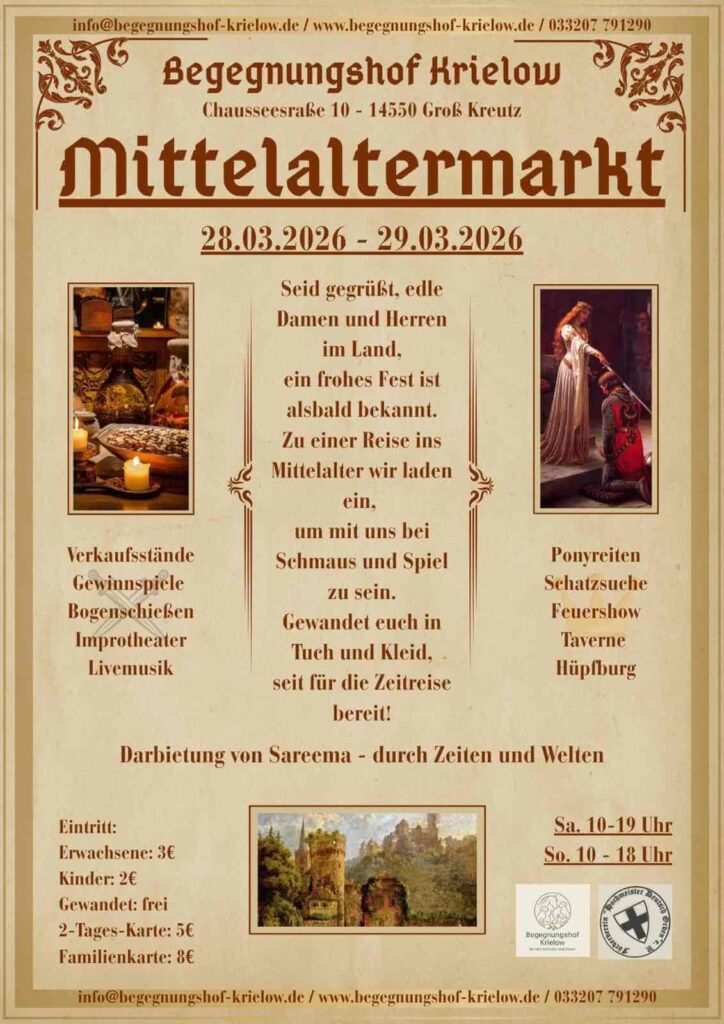 Mittelaltermarkt – Begegnungshof Krielow 2026