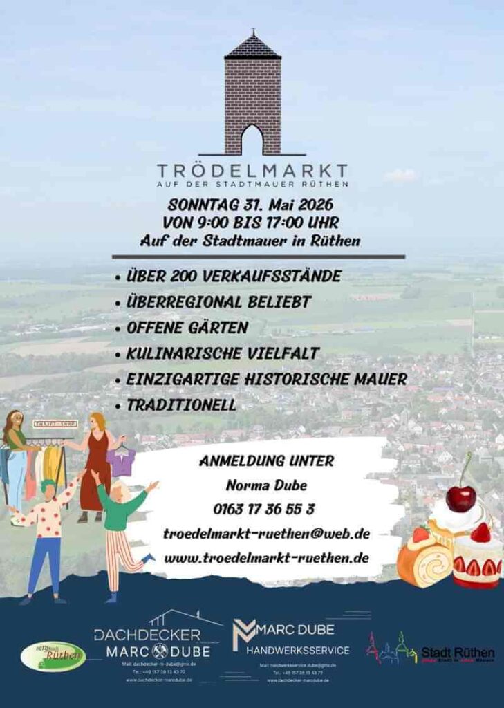 Trödelmarkt auf der Stadtmauer Rüthen 2026