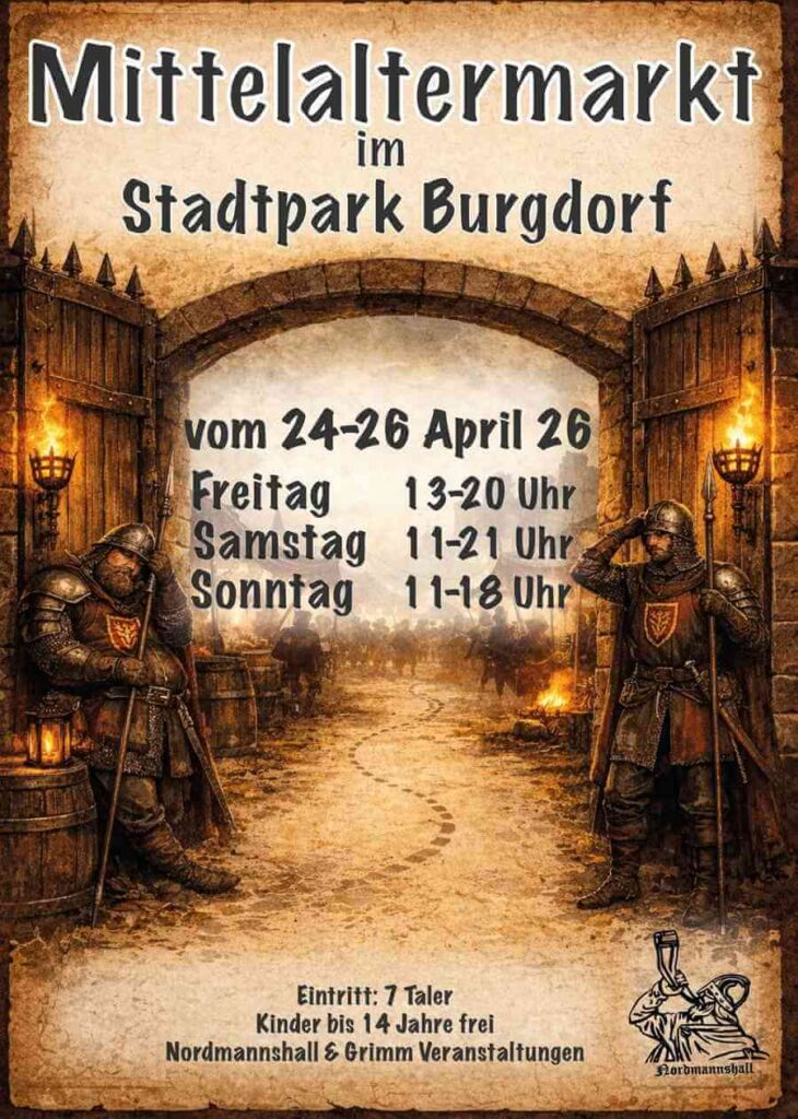 Mittelaltermarkt im Stadtpark Burgdorf 2026