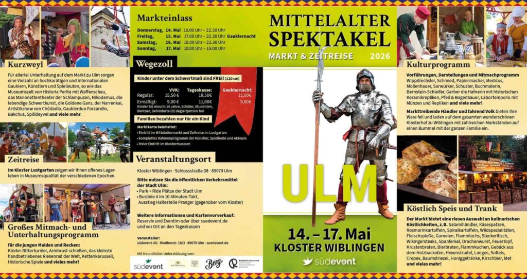 Mittelalterspektakel zu Ulm 2026
