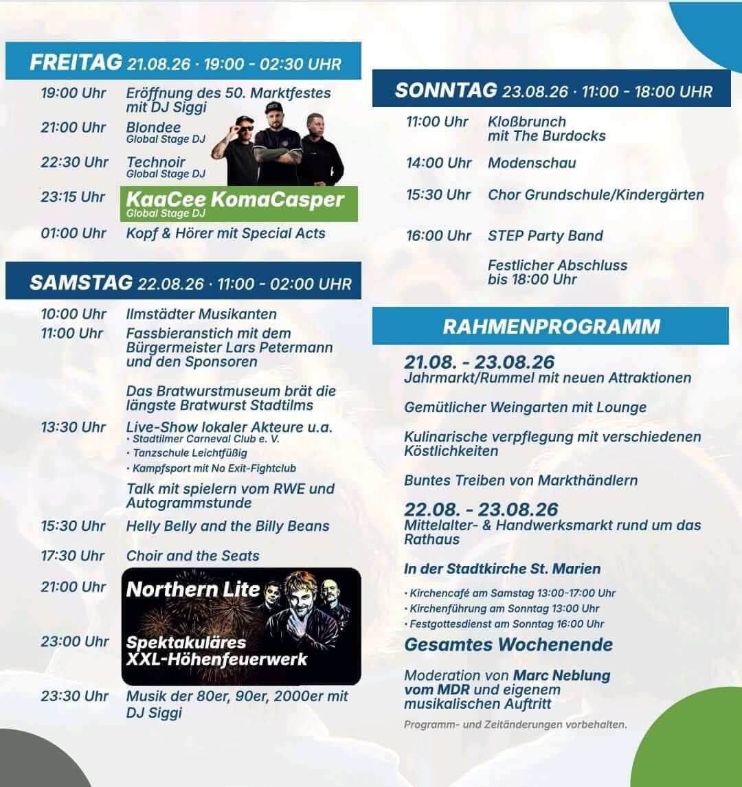 50. Stadtilmer Marktfest 2026