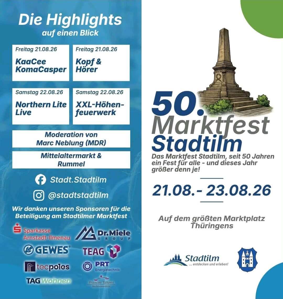 50. Stadtilmer Marktfest 2026