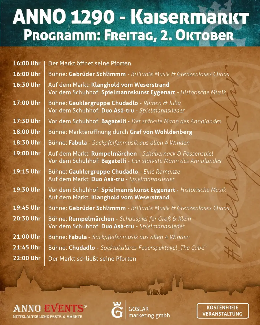 ANNO 1290 – Kaisermarkt zu Goslar 2026